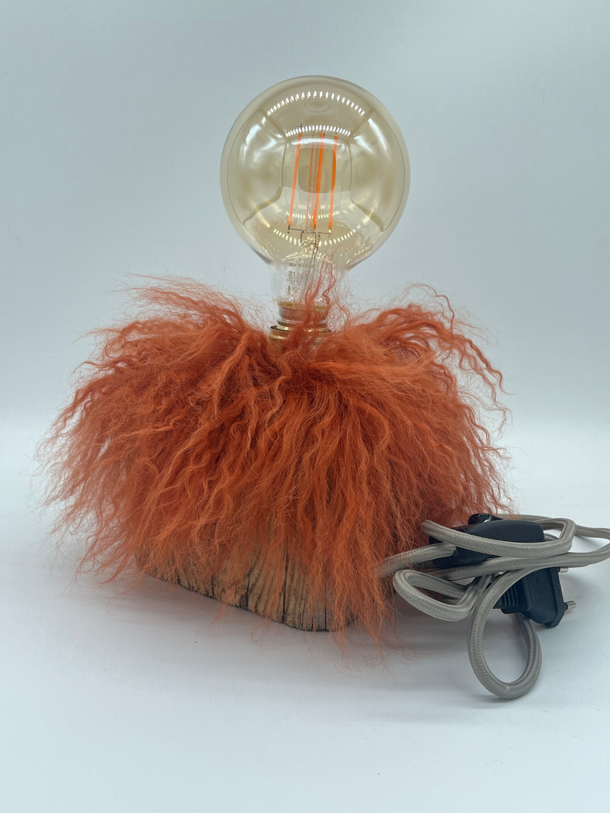 Lampes fourrures - orange