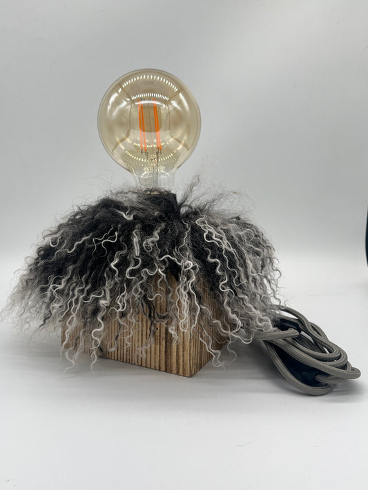 Lampes fourrures - grise