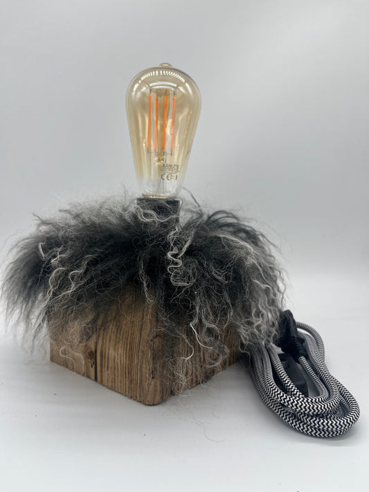 Lampes fourrures - grise