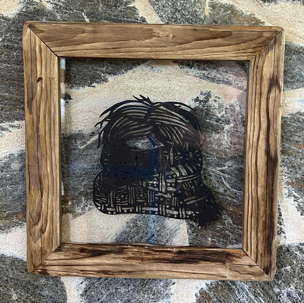 J'ai Froid 36x36cm - découpage papier coeur2déco