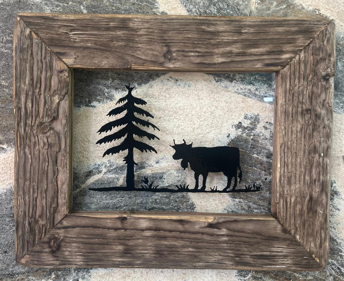 Pâturage - peinture sur verre coeur2déco