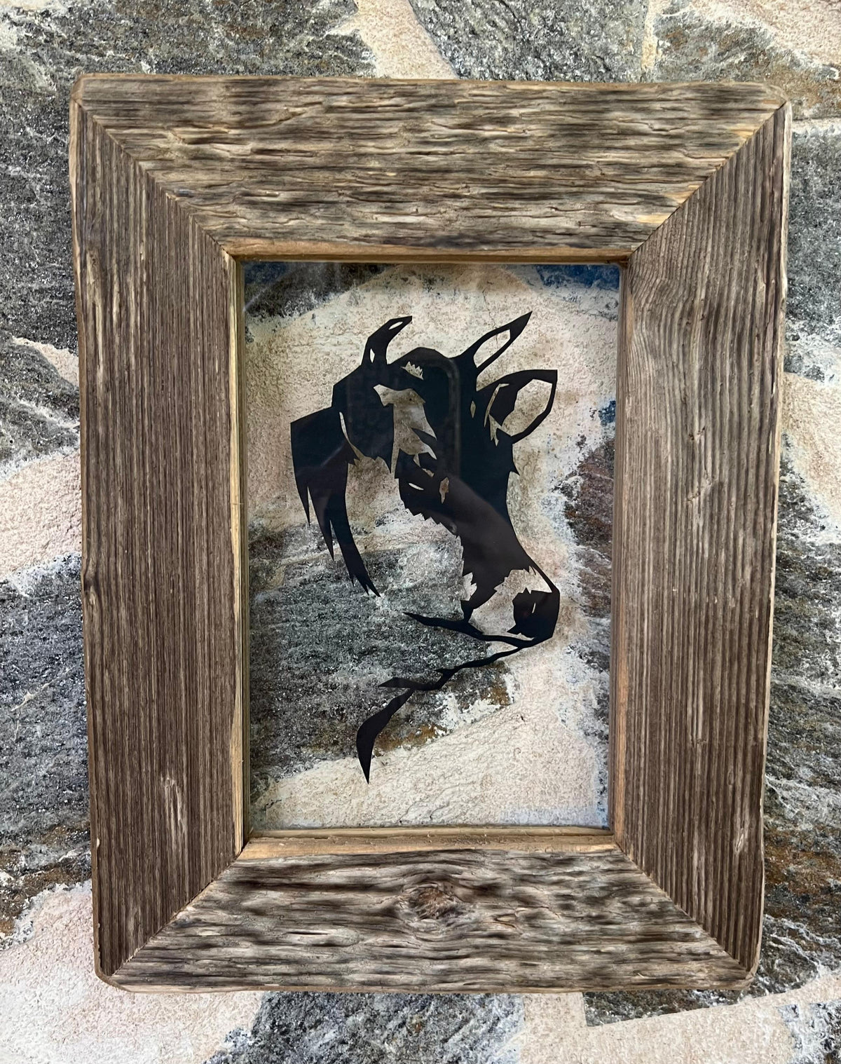 Tête de Vache 31x23cm - découpage papier coeur2déco